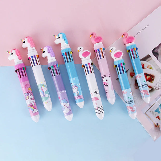 Unicorn Cartoon Ball Point Pen Cute Animal Shape - Apna Bazaar Lahore