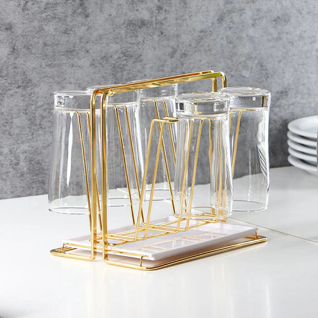 Gold Cup Drying Rack for Countertop Storage - Apna Bazaar Lahore