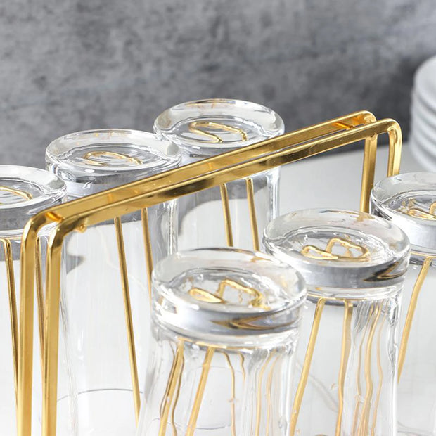 Gold Cup Drying Rack for Countertop Storage - Apna Bazaar Lahore