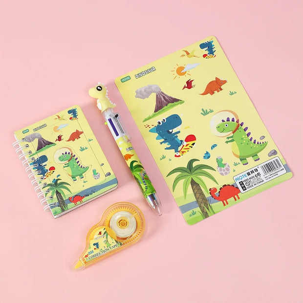 Unicorn Stationery Set For School Students Included 6-color Ballpoint Pen Correction Tape Notebook School Stationery Organizer Apna Bazaar Lahore