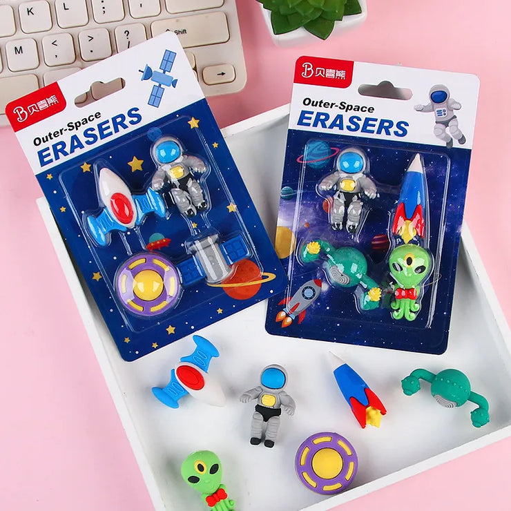 Outer Space Eraser Set Non-PVC - Apna Bazaar Lahore