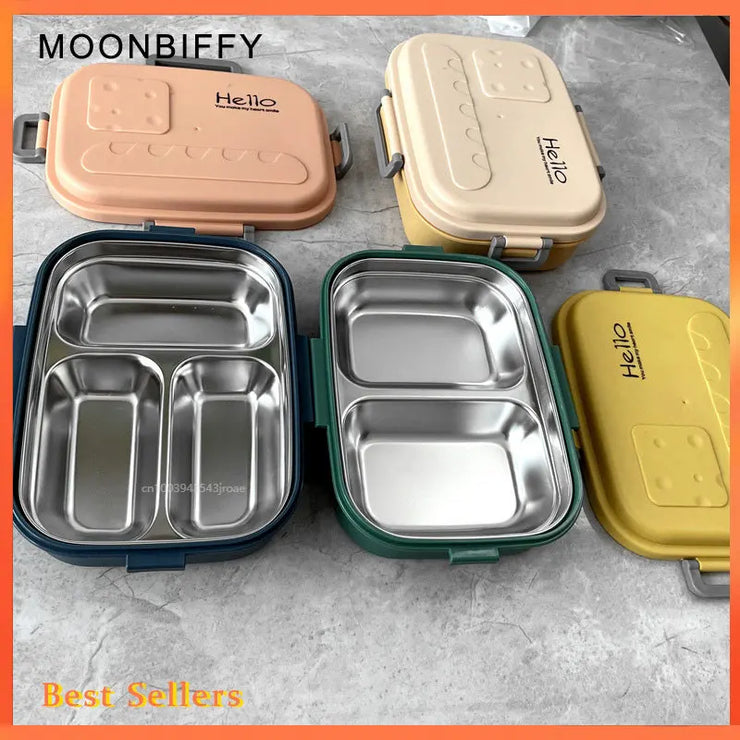 Portable Stainless Steel Bento Lunch Box - Apna Bazaar Lahore