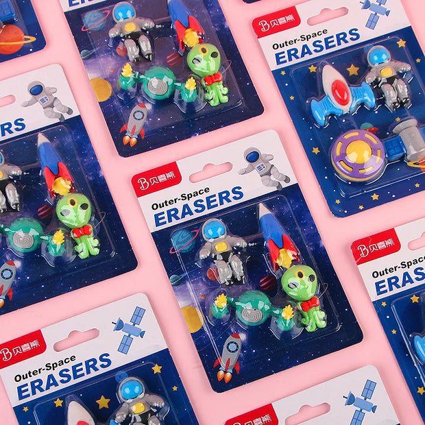 Outer Space Eraser Set Non-PVC - Apna Bazaar Lahore