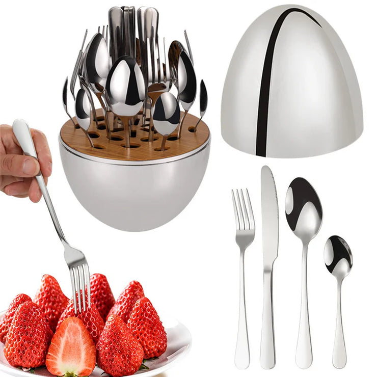 Sleek Stainless Steel Western Tableware Set - Apna Bazaar Lahore