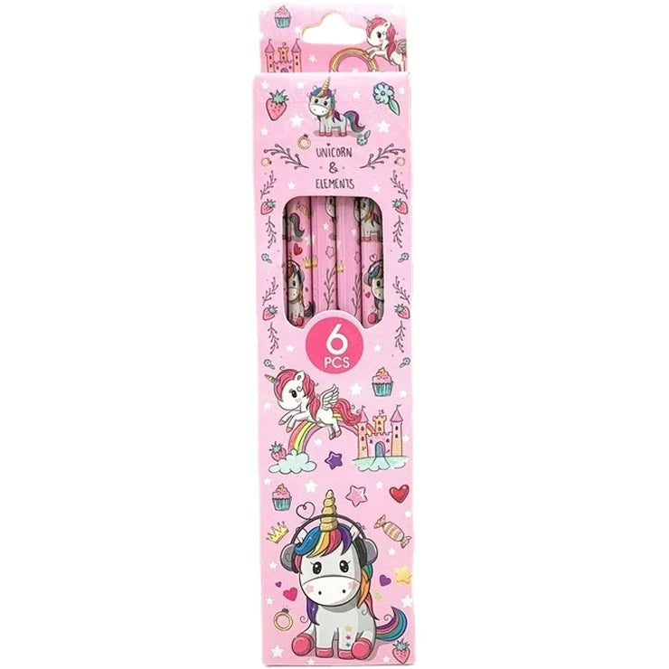 Unicorn Wooden Pencil Set 