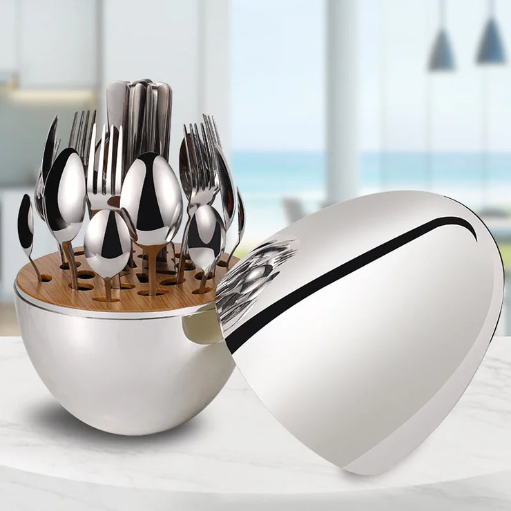 Sleek Stainless Steel Western Tableware Set - Apna Bazaar Lahore