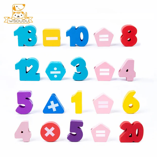 Wooden Alphabet Lacing Beads Puzzle Toy - Apna Bazaar Lahore