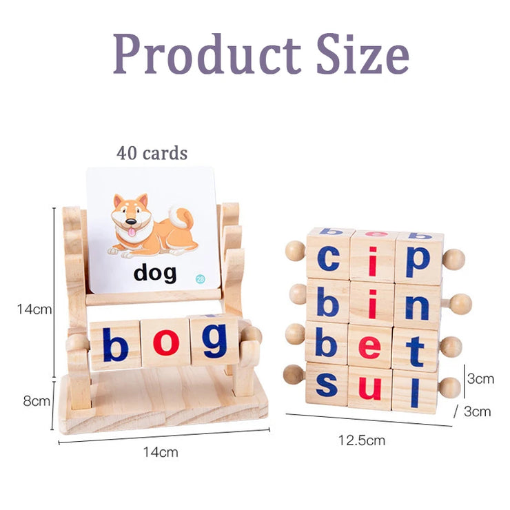 Wooden Montessori Toys for Spelling Words Letter - Apna Bazaar Lahore