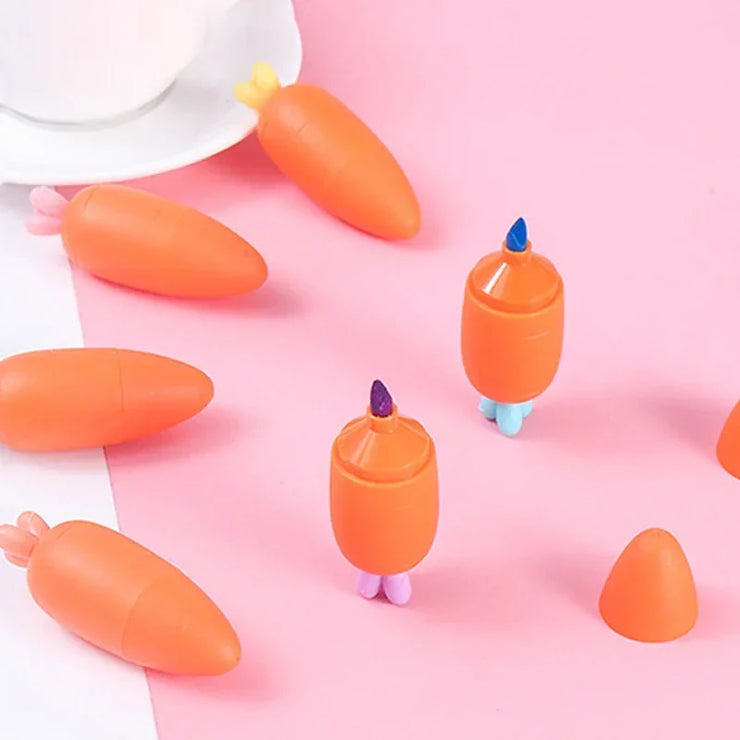 Cute Cartoon Carrot Highlighters Student Pen - Apna Bazaar Lahore