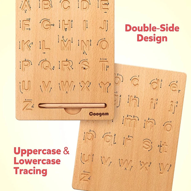 Double-Sided Wooden Letters Practice Board - Apna Bazaar Lahore