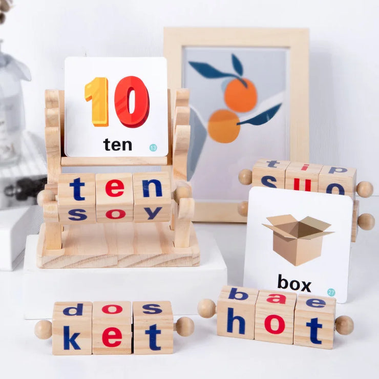 Wooden Montessori Toys for Spelling Words Letter - Apna Bazaar Lahore