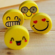 Round Shape Smiling Face Rubber Erasers - Apna Bazaar Lahore