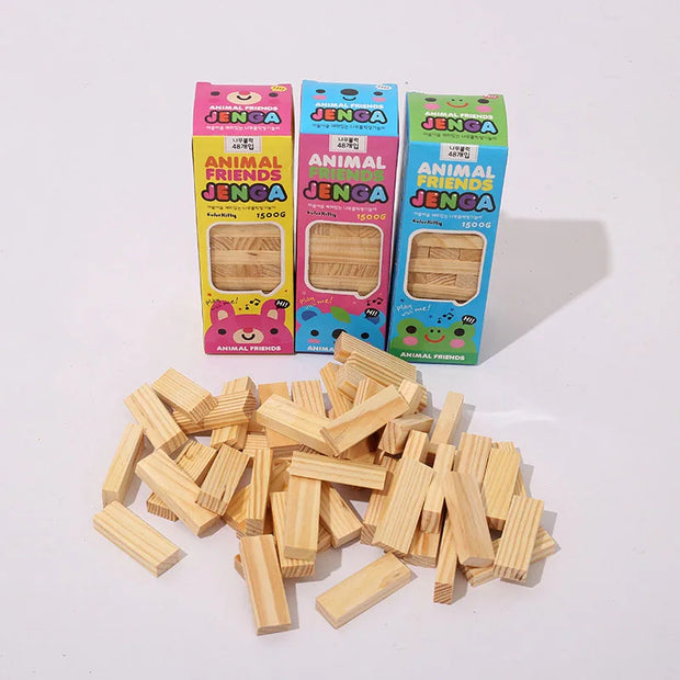 Jenga style Wooden Building Blocks Game for Kids - Apna Bazaar Lahore