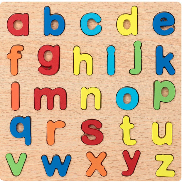 Alphabet Numbers Wooden Puzzles - Apna Bazaar Lahore