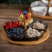 Ceramic Marbled Fruit Plate - Snack Tray, Candy and Dessert Bowl - Apna Bazaar Lahore