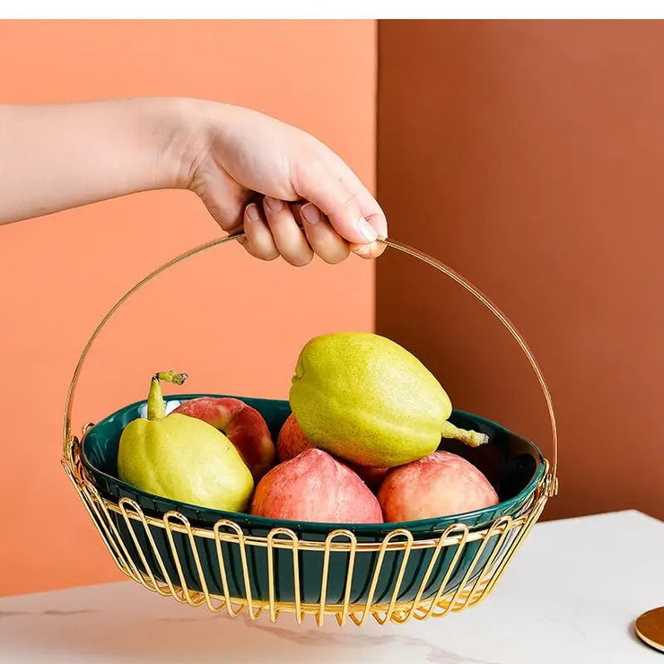 Modern Ceramic Oval Fruit Tray and Snack Basket Apna Bazaar Lahore