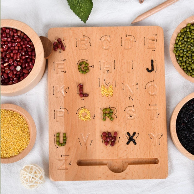 Double-Sided Wooden Letters Practice Board - Apna Bazaar Lahore