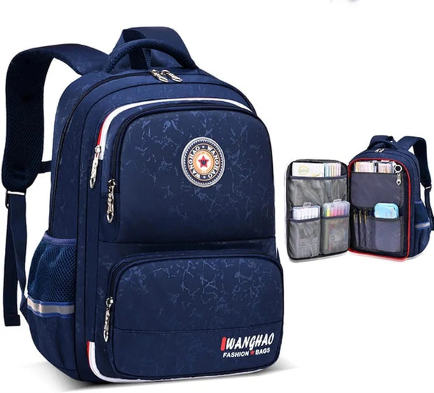 "15-Inch Waterproof School/College Bag: Spacious & Organized"