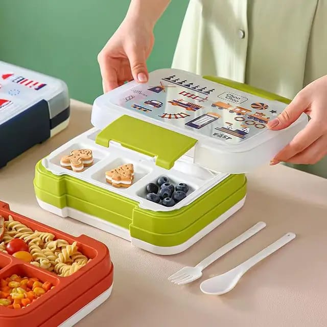 Premium 4 Compartment Bento Lunch Box , Leakproof