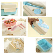 lunch box set with spoon and fork