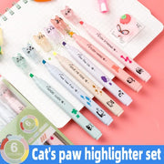 Cat Paw Double-Headed Highlighters