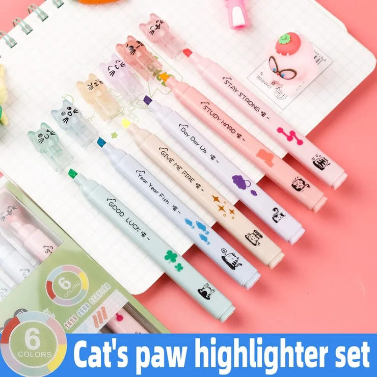 Cat Paw Double-Headed Highlighters