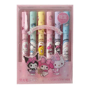 6-Piece Set Sanrio Hello Kitty Highlighter Marker Pens