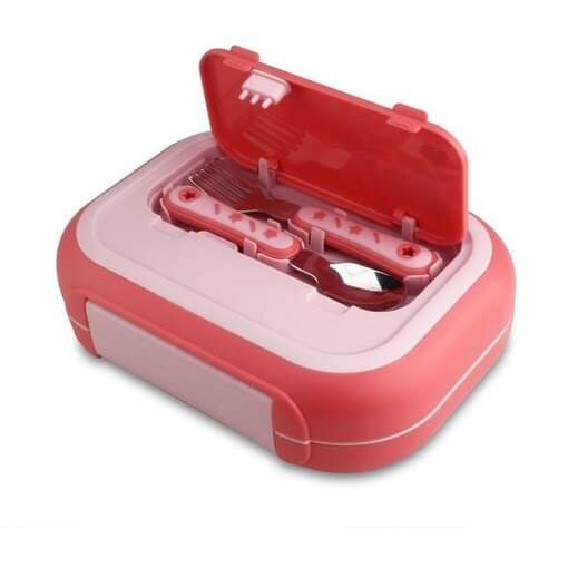 840ml Sustainable Bento Lunch Box with Spoon and Fork for Kids | Perfect for Hot Food