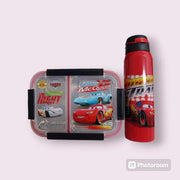 Cars-Themed Bento Lunch Box and Water Bottle