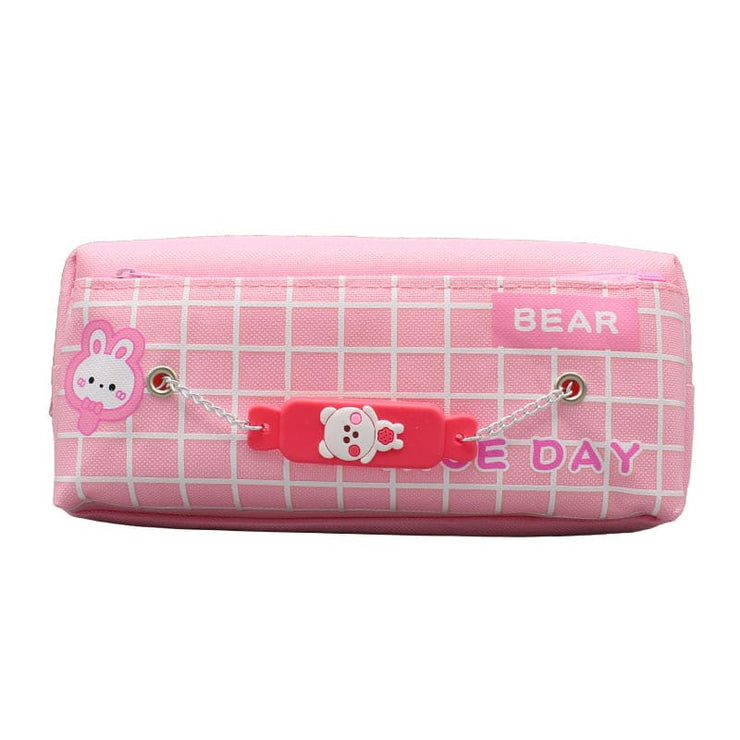 Lucky Rabbit Double Pocket Stationery Pouch – Cute, Functional, and Perfect for Organizing