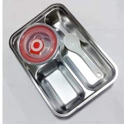 3-Compartment Lunch Box with Separate Sauce Container