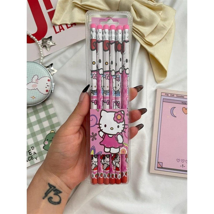 Hello Kitty Pencils Pack with Eraser