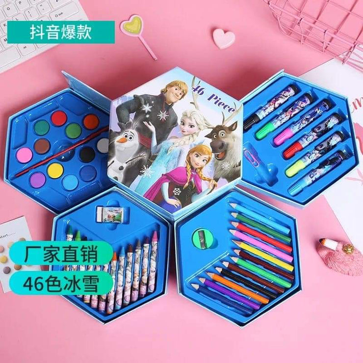 46-Piece Colorful Cartoon Character Art Kit