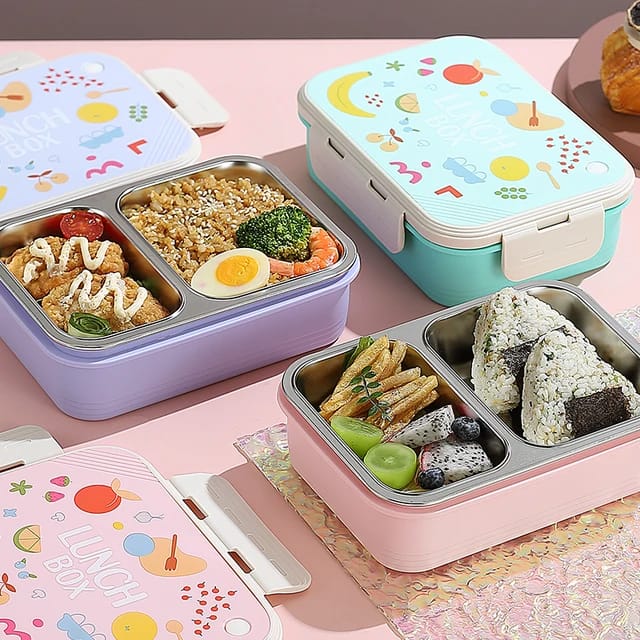 2-Compartment Leak-Proof Bento Lunch Box