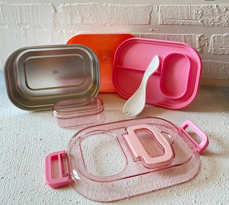 Lunch Box with Separate Sauce Bowl