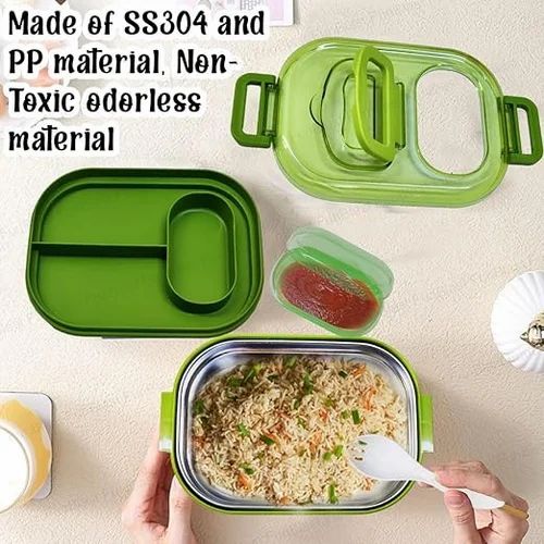 Lunch Box with Separate Sauce Bowl