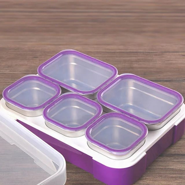 5-Bowl Premium Stainless Steel Lunch Box