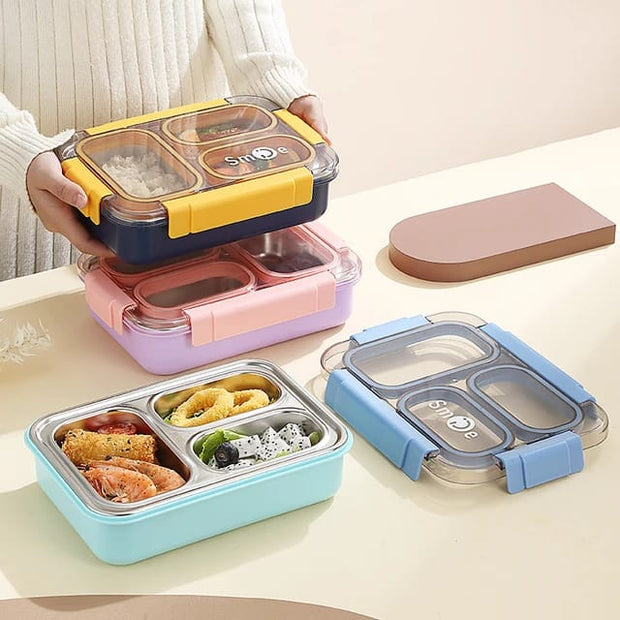 3-Compartment Leak-Proof Bento Lunch Box