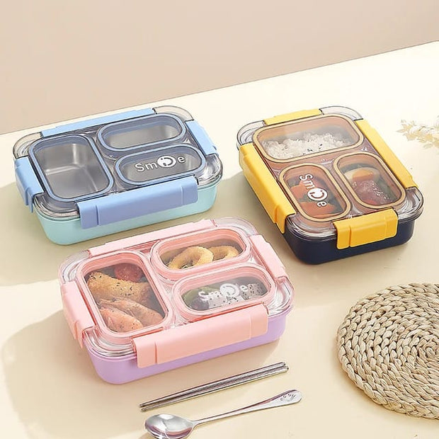 3-Compartment Leak-Proof Bento Lunch Box