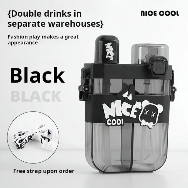 2024 New 620ml Double Drinking Water Bottle