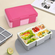 Bento Lunch Box with Double Sauce Container, Cutlery Set