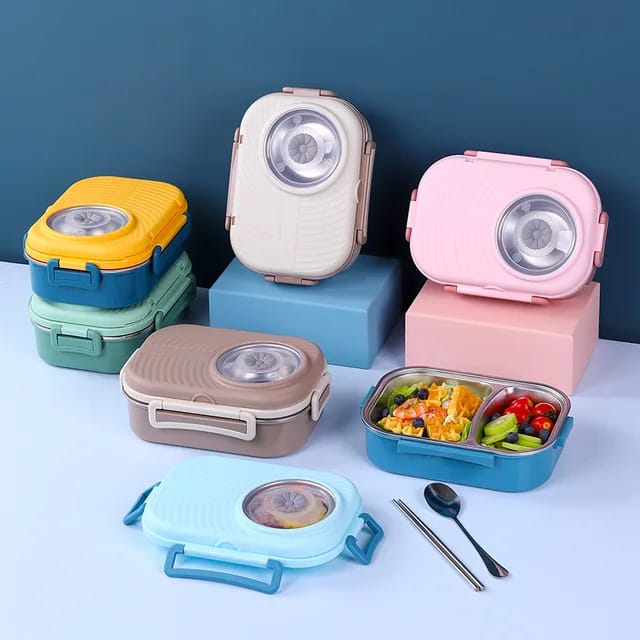 Steel Hot & Cool Lunch Box with Soup Bowl