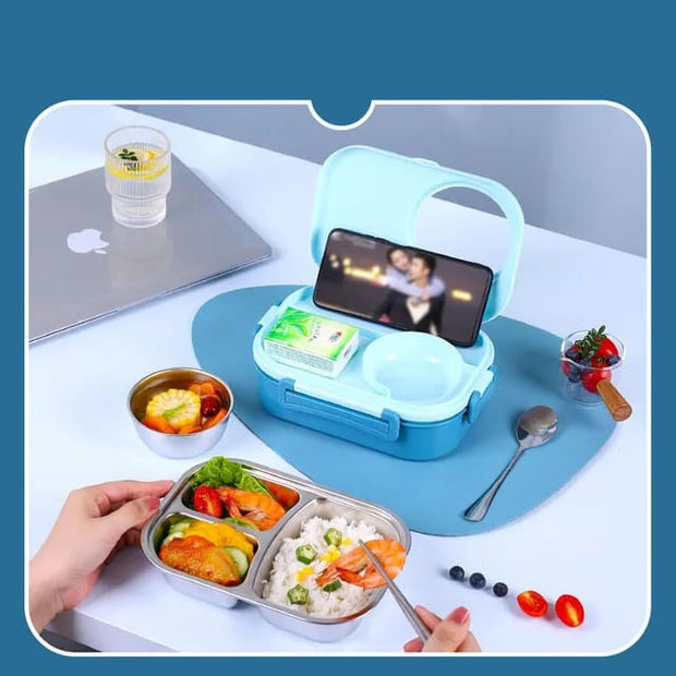 Steel Hot & Cool Lunch Box with Soup Bowl