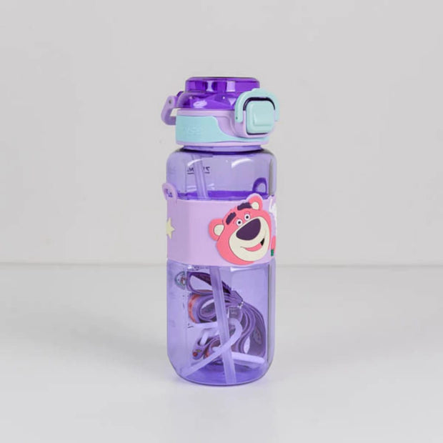 500ml BPA-Free Cartoon Clear Plastic Sipper Bottle