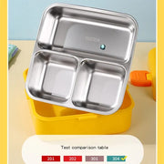 Elite 304 Stainless Steel Bento Lunch Box with Sauce Bowl