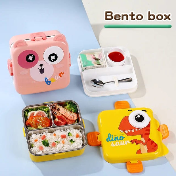 Elite 304 Stainless Steel Bento Lunch Box with Sauce Bowl