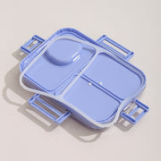 Steel Double-Layer Lunch Box with Spoon & Sauce Bowl