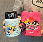 Ceramic Powerpuff Girls Mug with Lid