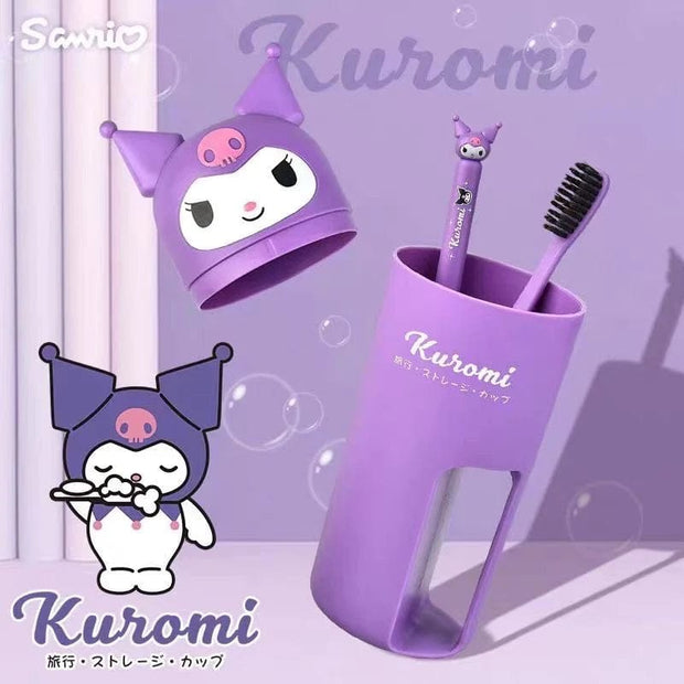 Cute Kuromi & Melody Toothbrush Set for Girls