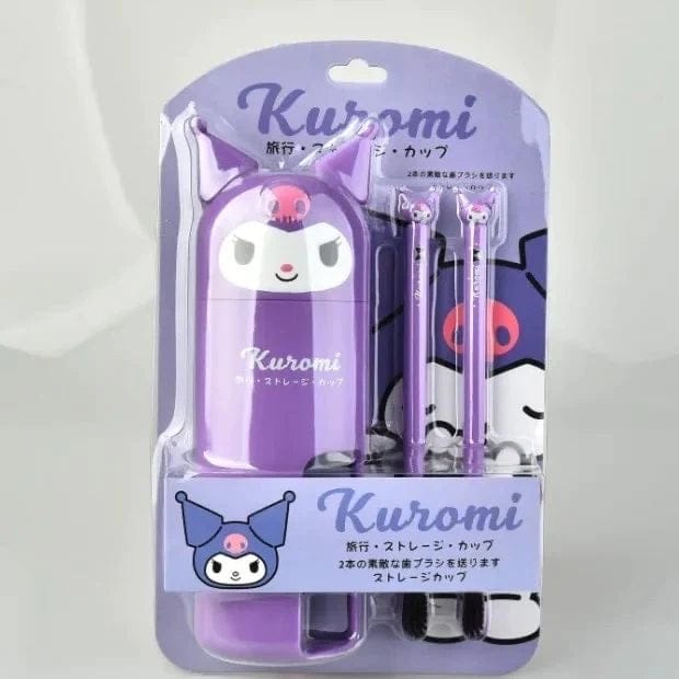 Cute Kuromi & Melody Toothbrush Set for Girls